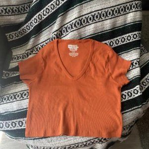 Big Bud Press short sleeve v-neck burnt terracotta 3X